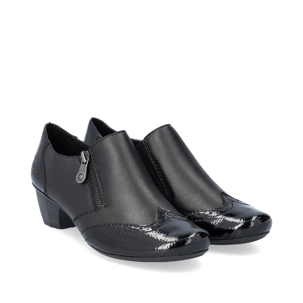 Rieker 41757 Women's Dress Block Heel in Black