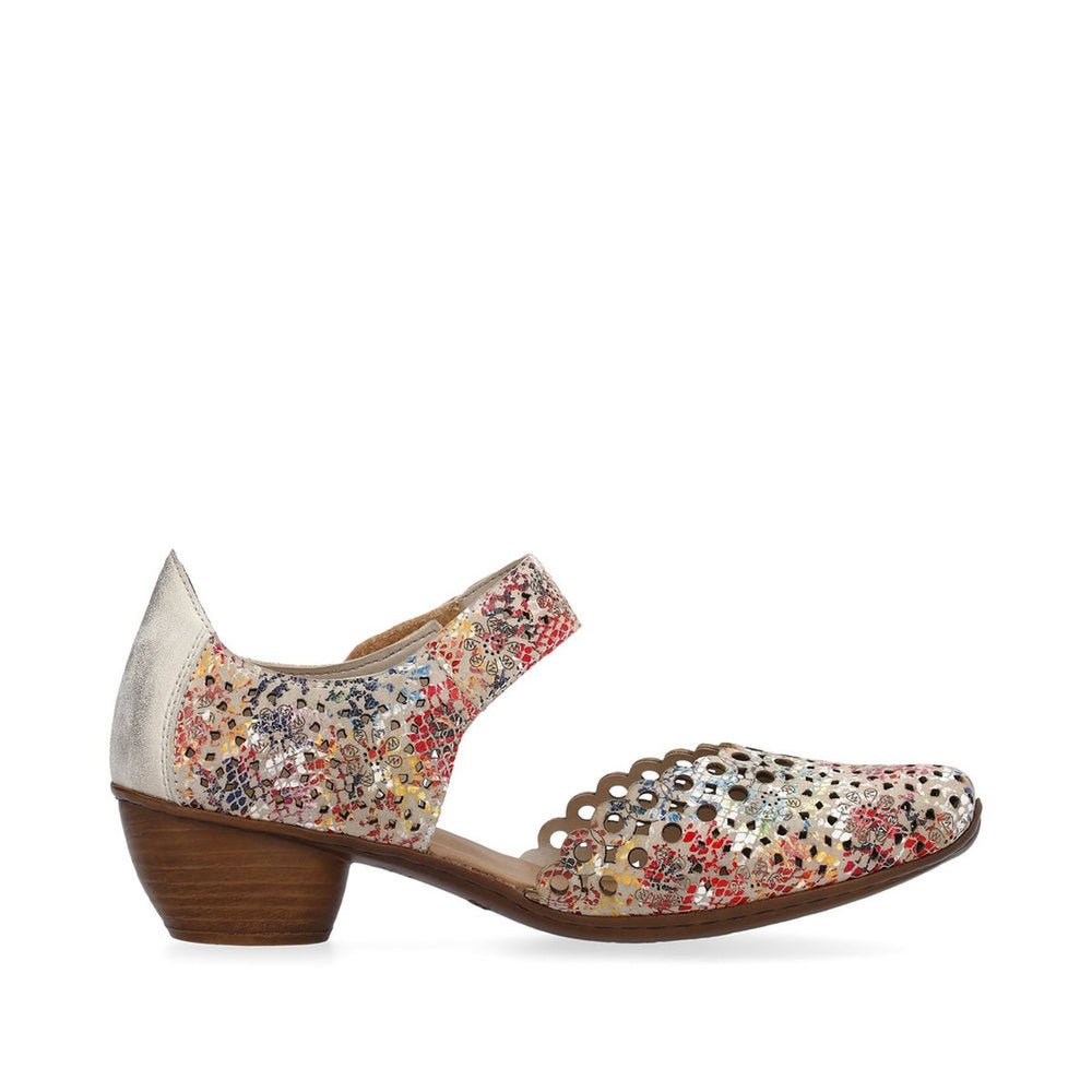 Rieker 43753-91 Women’s Alula Leather Strap Summer Shoes Multi
