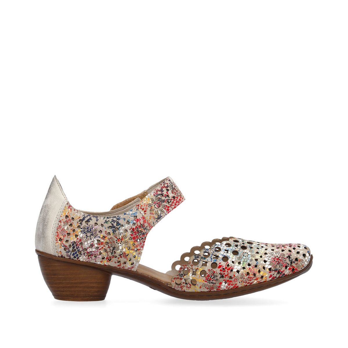 Rieker 43753-91 Women’s Alula Leather Strap Summer Shoes Multi
