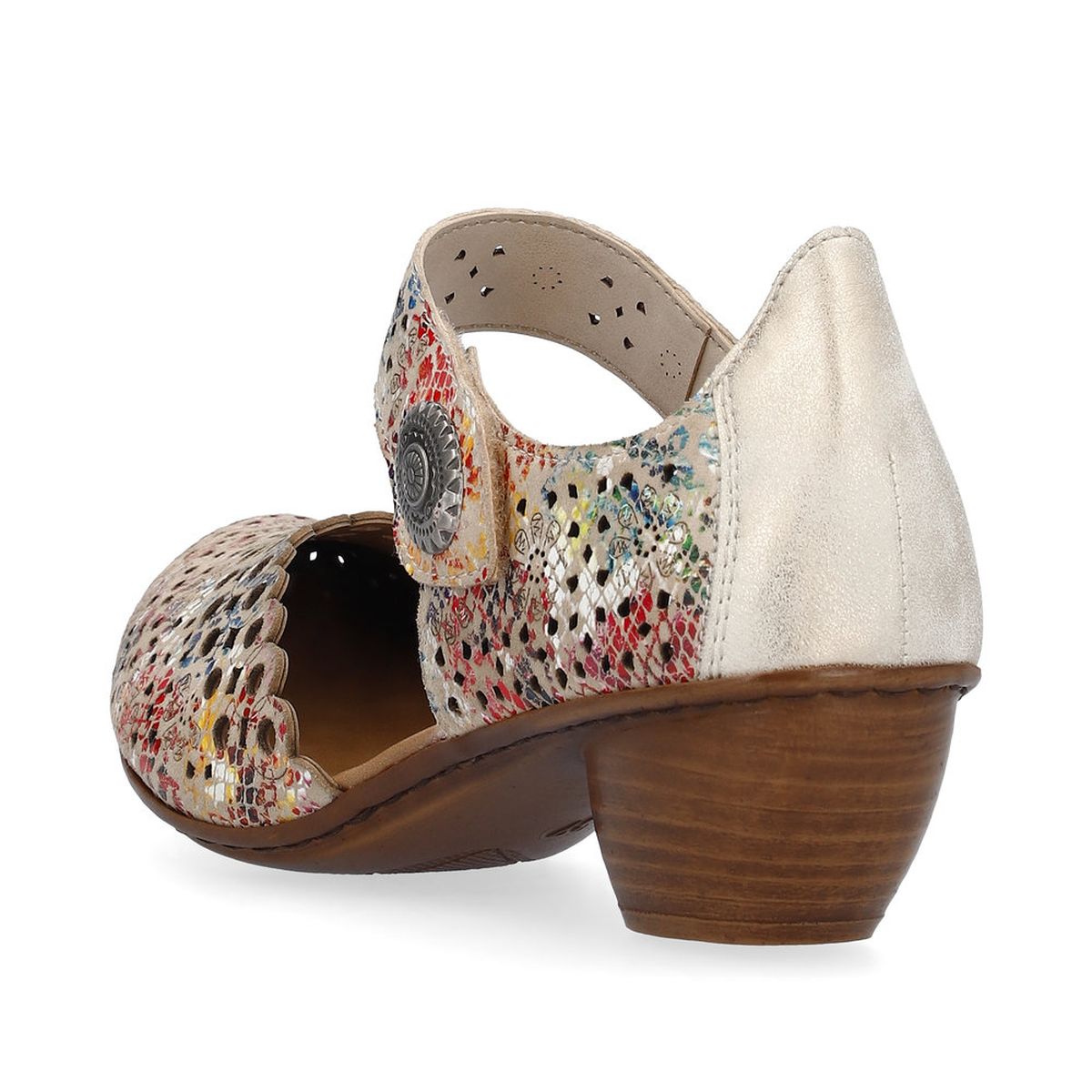 Rieker 43753-91 Women’s Alula Leather Strap Summer Shoes Multi