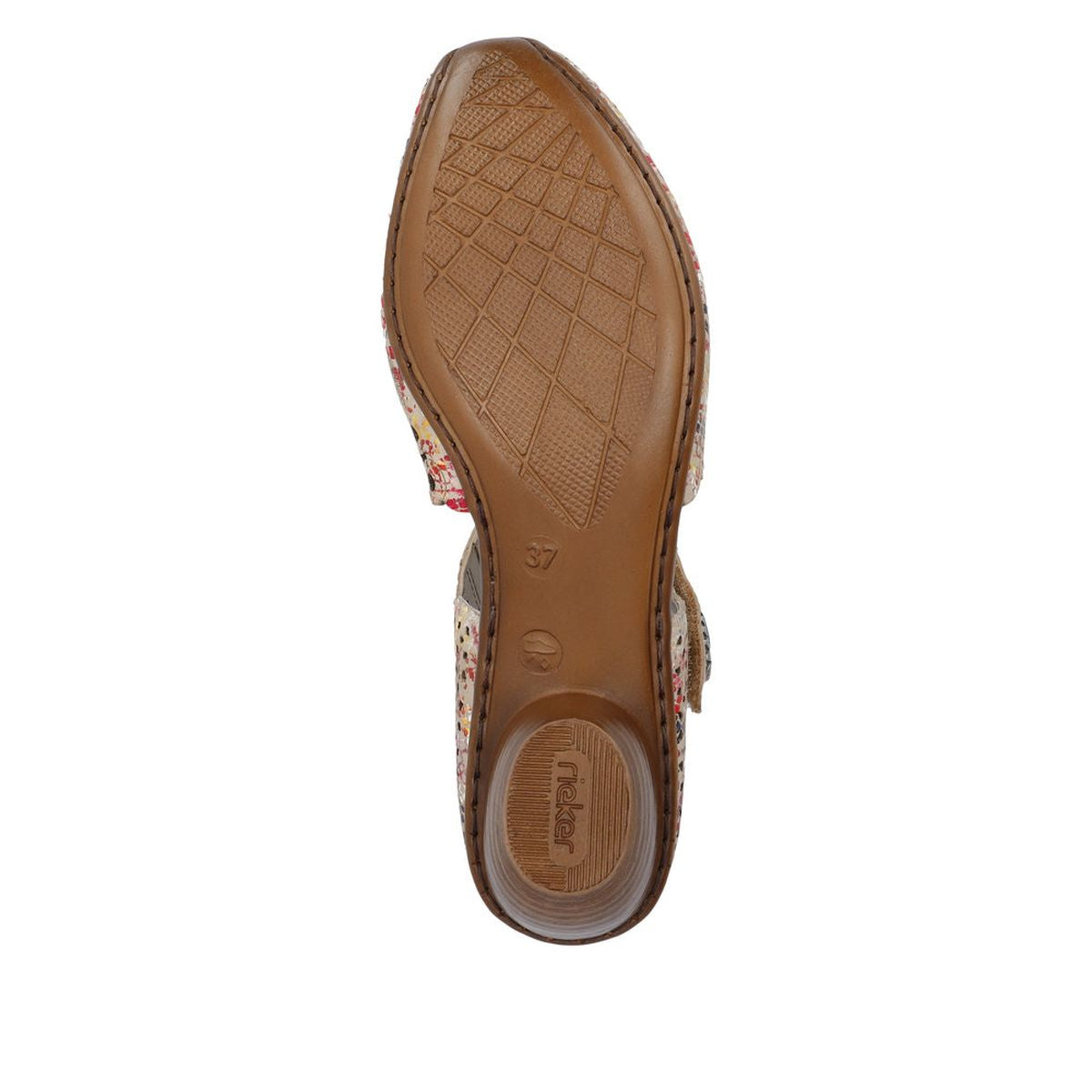 Rieker 43753-91 Women’s Alula Leather Strap Summer Shoes Multi
