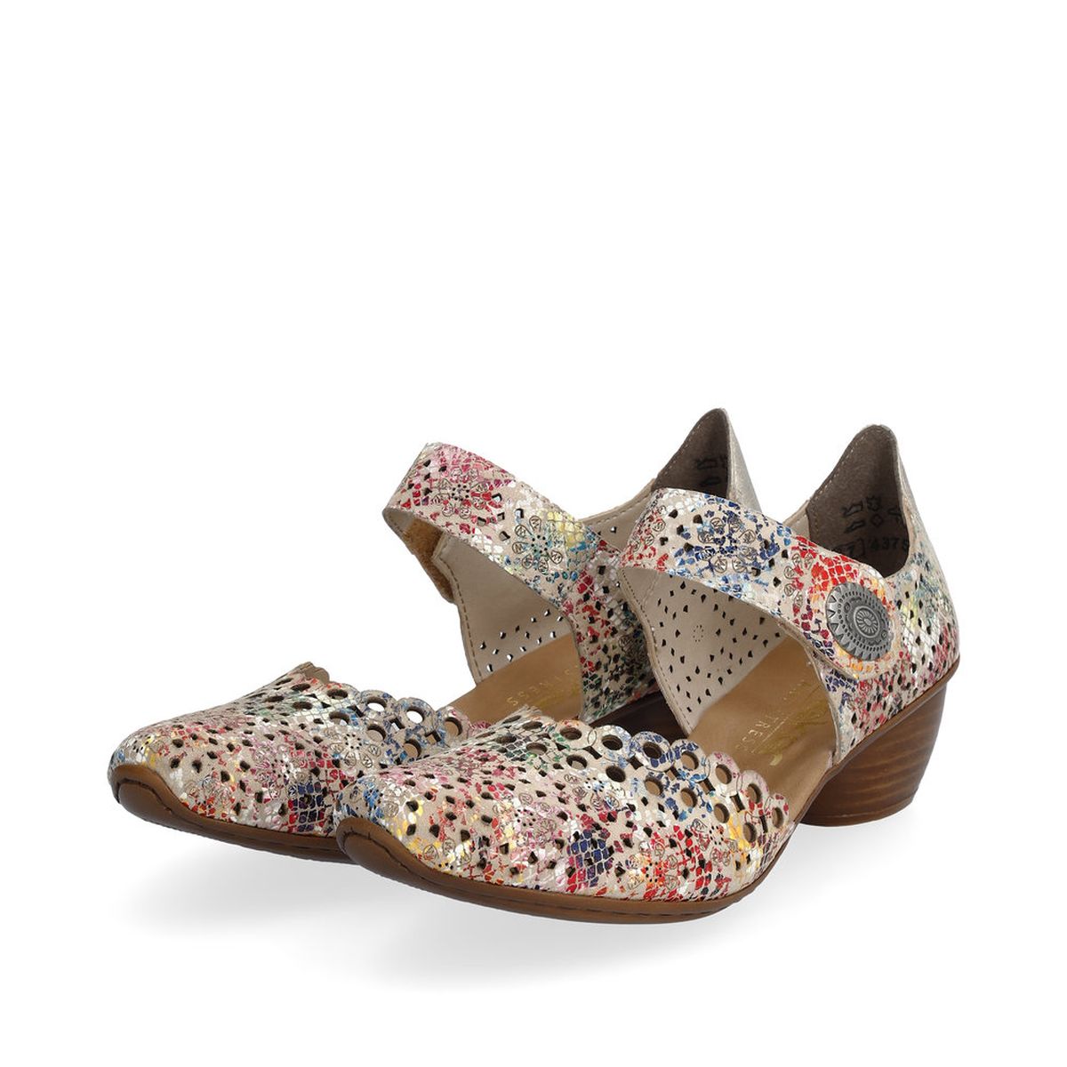 Rieker 43753-91 Women’s Alula Leather Strap Summer Shoes Multi