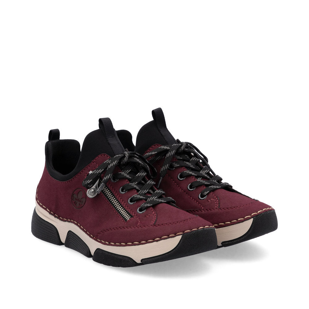 Rieker 45973 Women's Slip On Shoes in Bordeaux