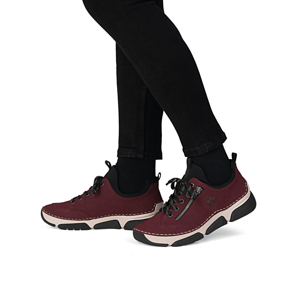 Rieker 45973 Women's Slip On Shoes in Bordeaux