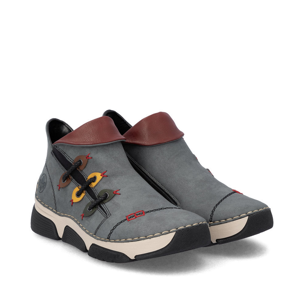 Rieker 45983 Women's Ankle Shoes in Grey