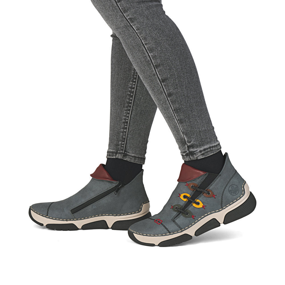 Rieker 45983 Women's Ankle Shoes in Grey