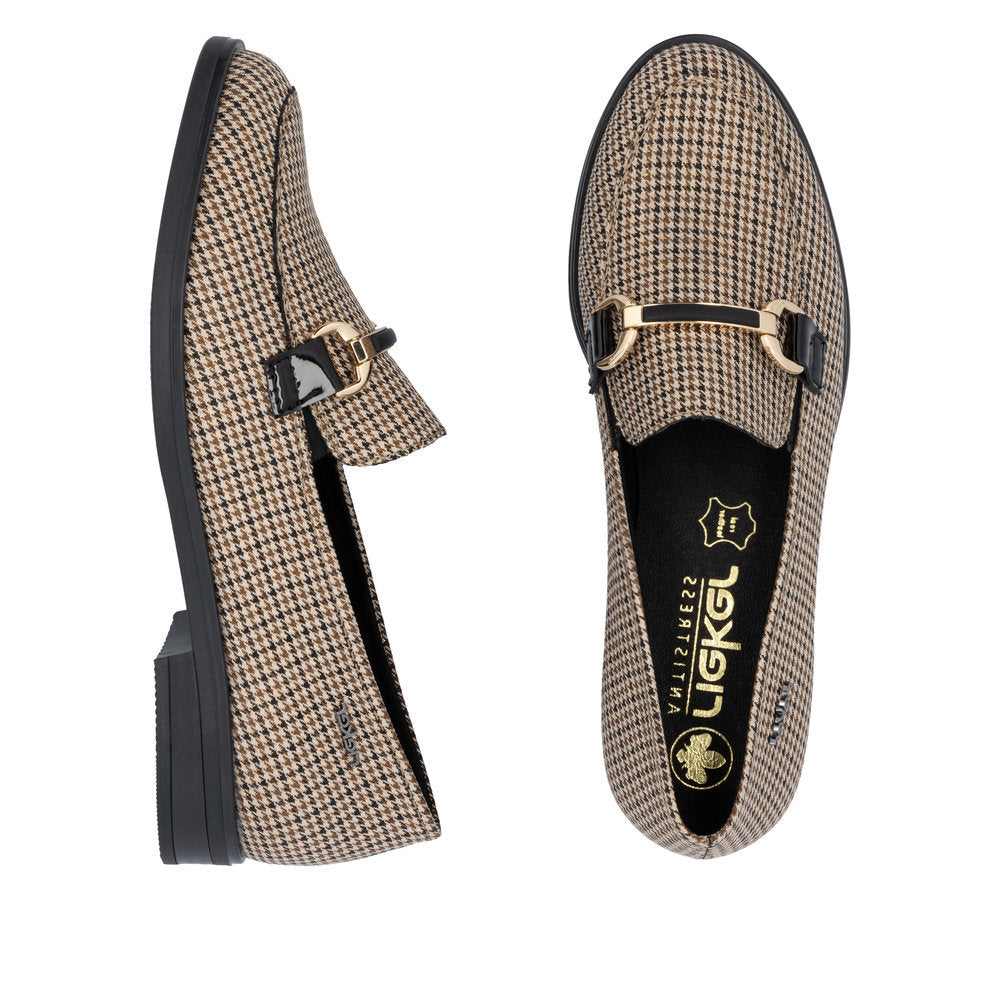 Rieker 46264 Women's Caroni Loafer in Beige