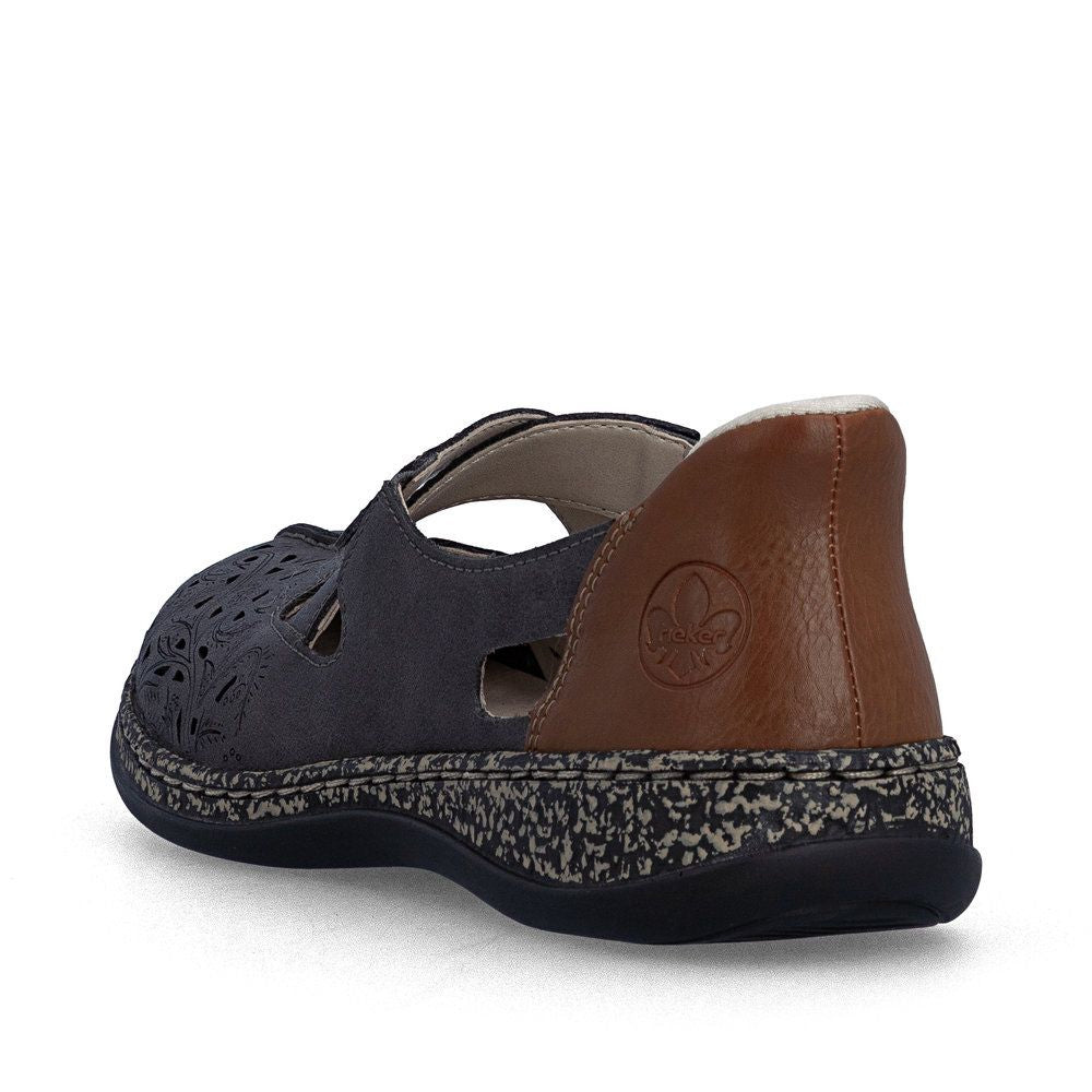 Rieker 46352 Women's Real Leather Ready To Go Shoes in Grey