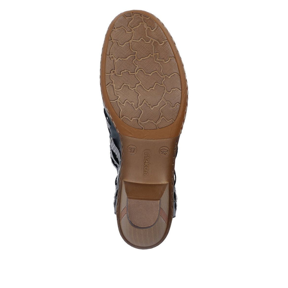 Rieker 46778-10 Women's Sandal in Petrol Blue
