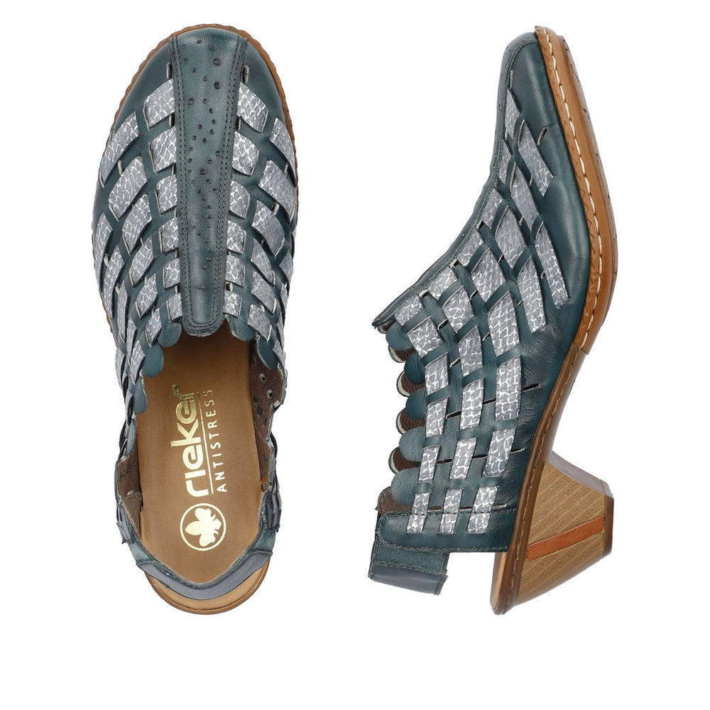 Rieker 46778-10 Women's Sandal in Petrol Blue