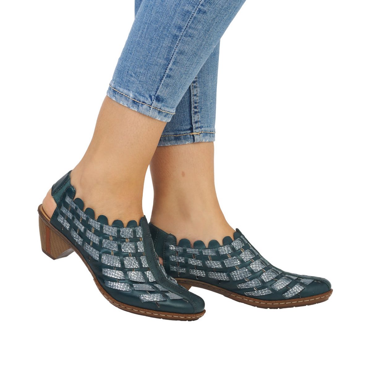 Rieker 46778-10 Women's Sandal in Petrol Blue