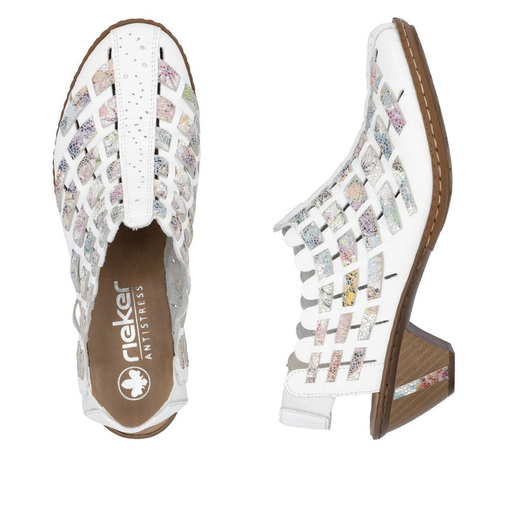 Rieker 46778-80 Women's White Multi Sandal