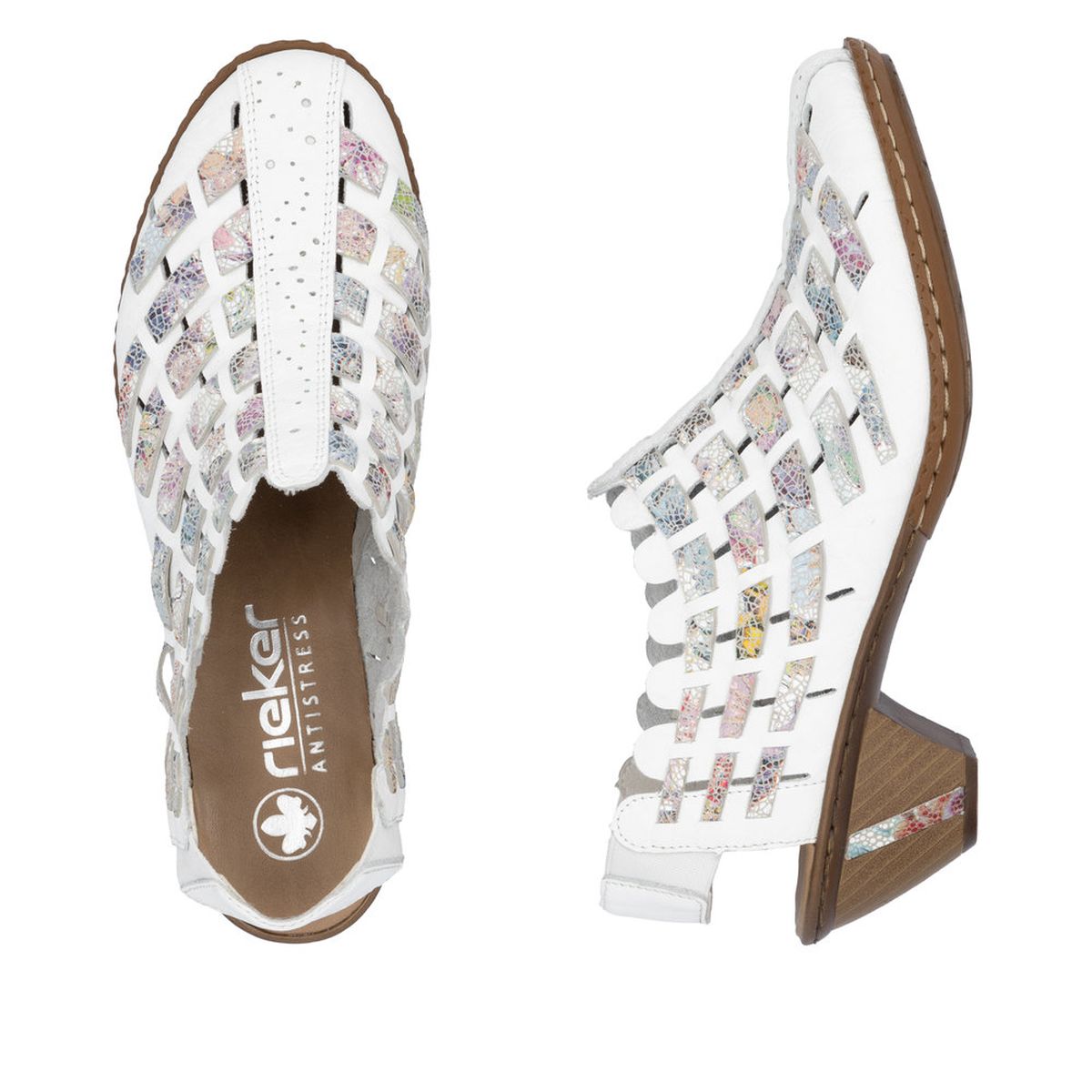 Rieker 46778-80 Women's White Multi Sandal