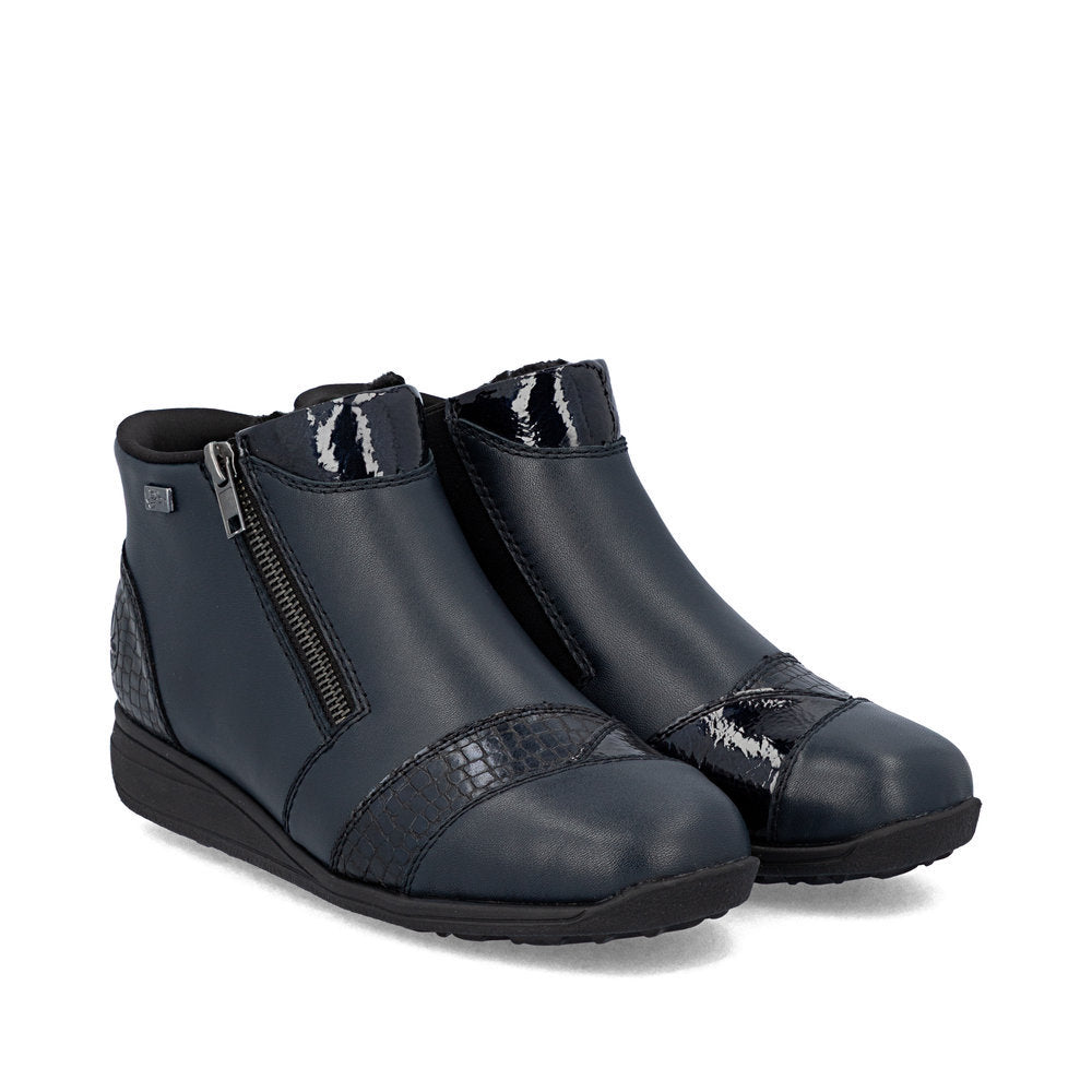 Rieker 47254 Women's Ready to Go Ankle Boots in Blue