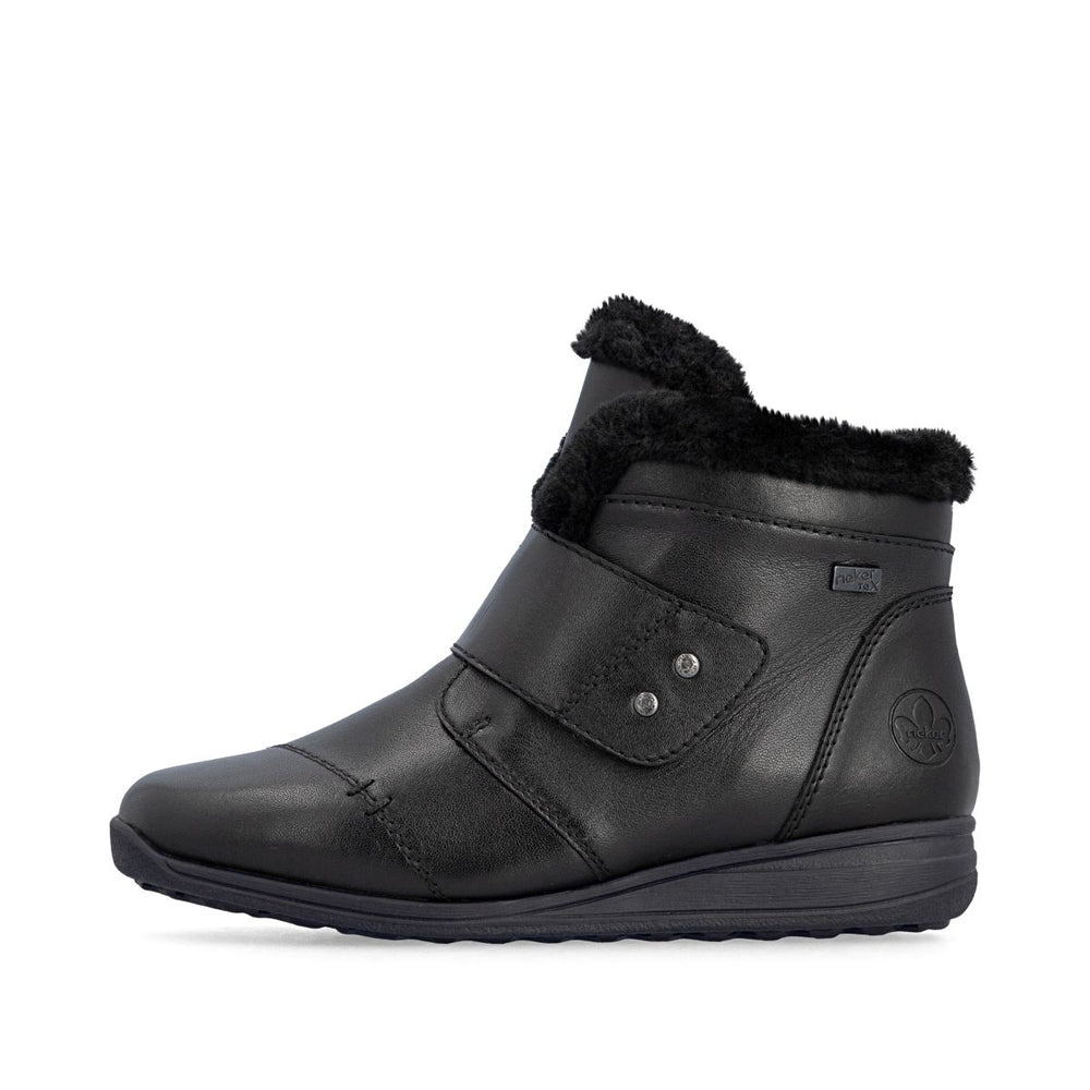 Rieker 47268 Women's Ankle Waterproof Boots - Black