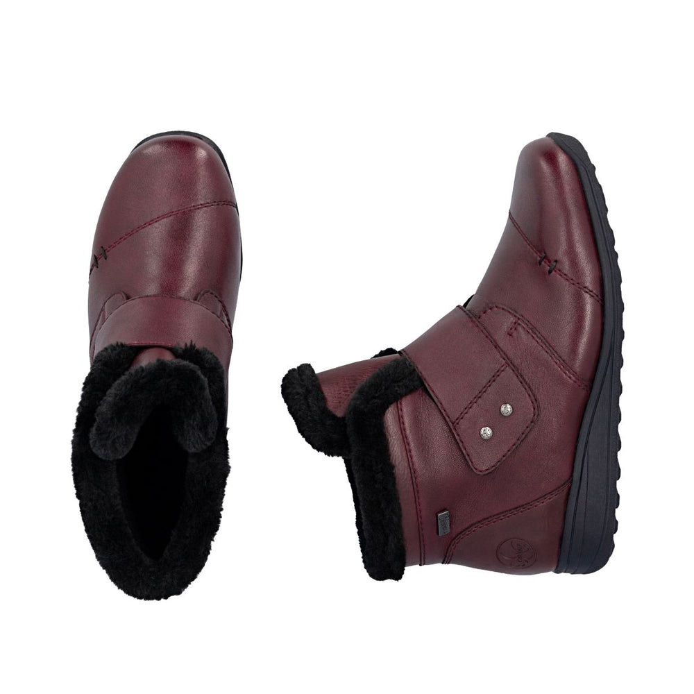 Rieker 47268 Women's Wide Ankle Boot - Red