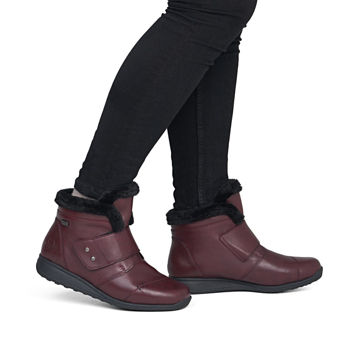 Rieker 47268 Women's Wide Ankle Boot - Red