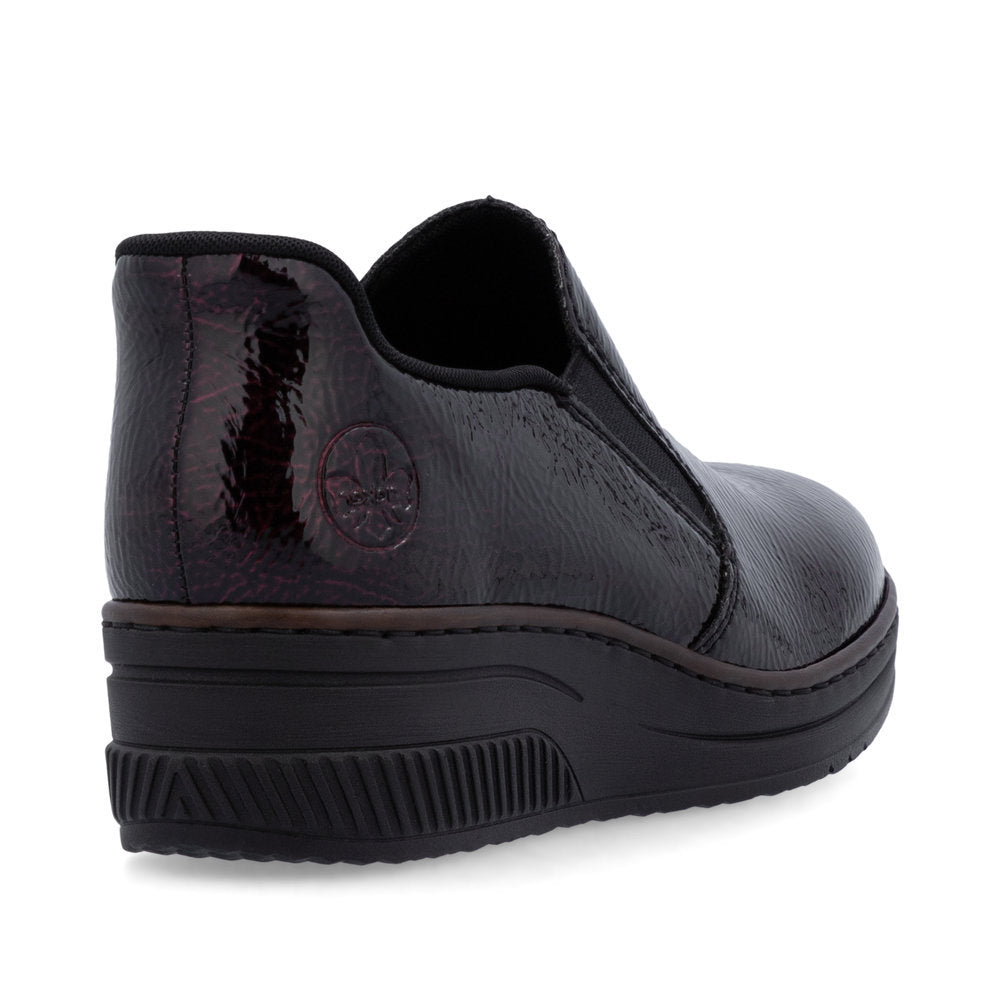 Rieker 48761 Women's Slip On Shoe in Bordeaux