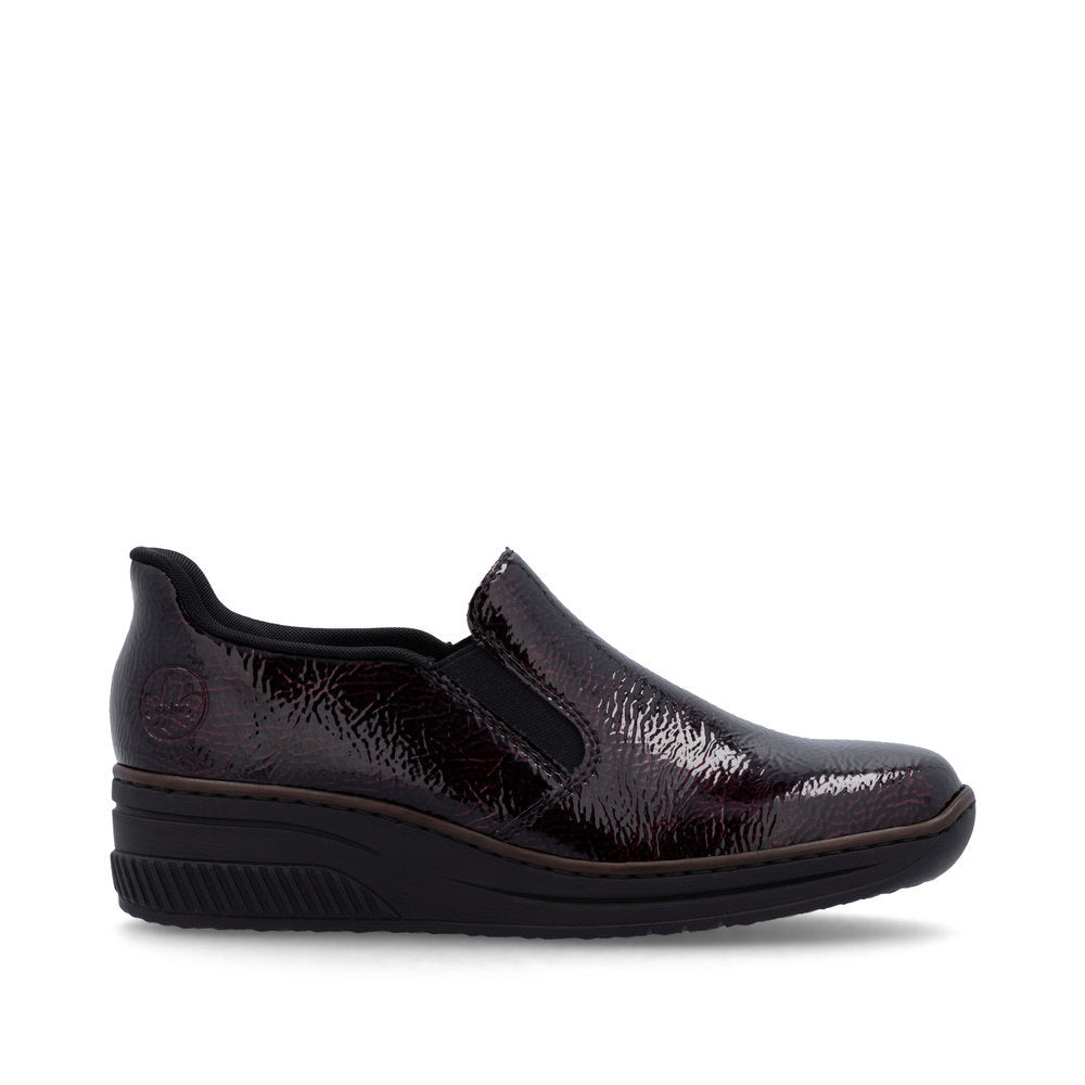 Rieker 48761 Women's Slip On Shoe in Bordeaux
