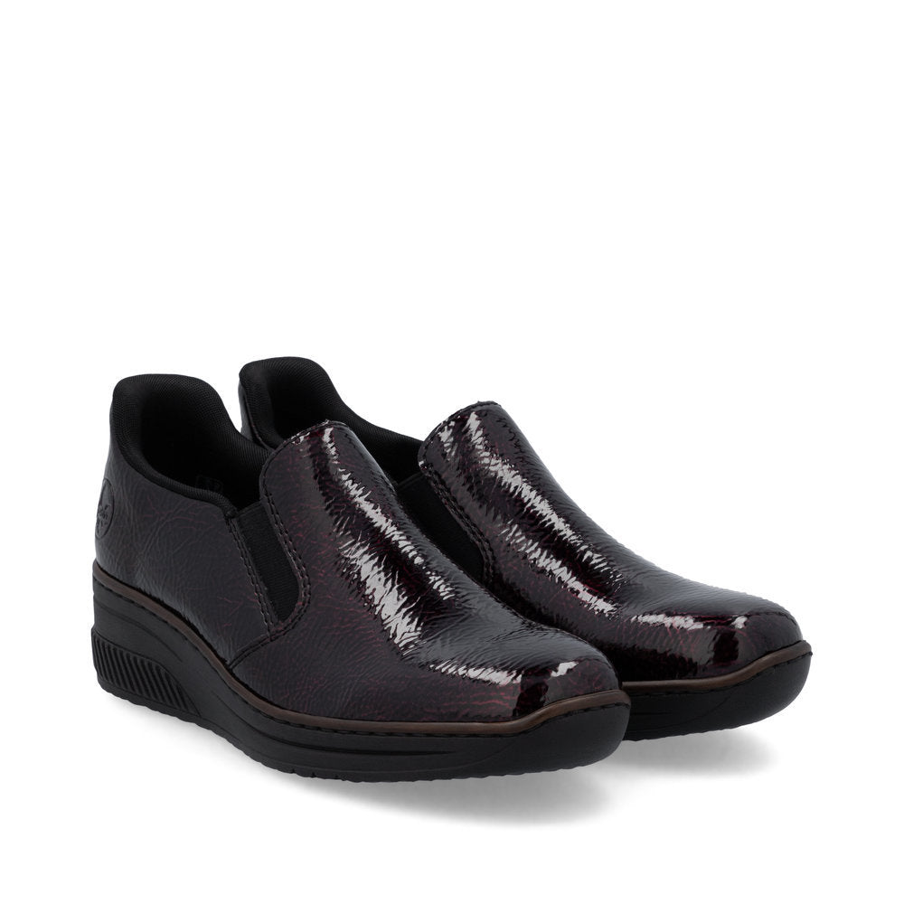 Rieker 48761 Women's Slip On Shoe in Bordeaux