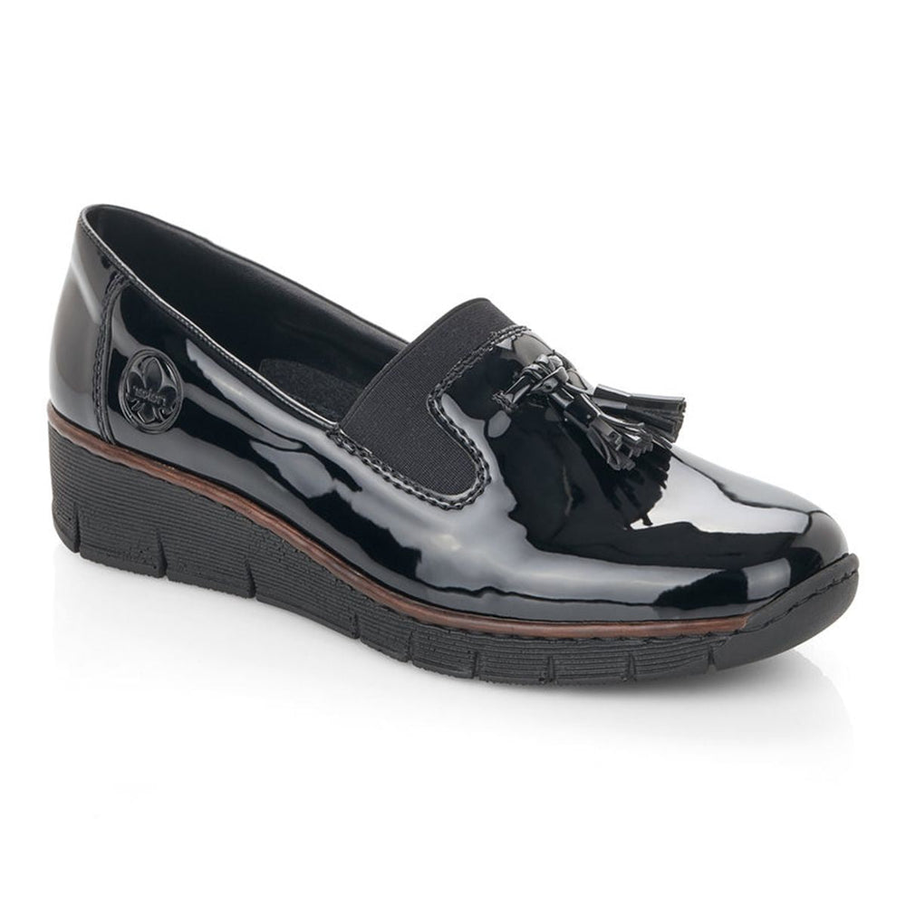 53751 Penny Loafer in Black Patent