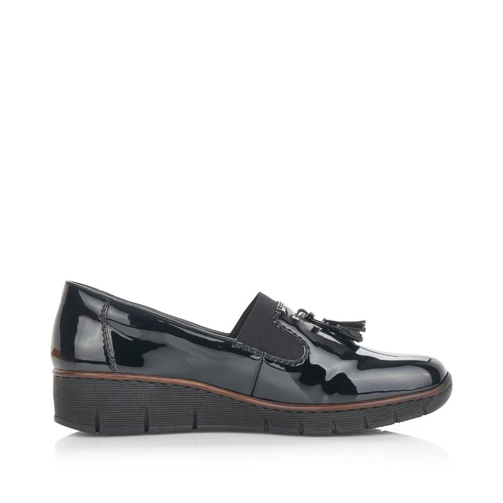 53751 Penny Loafer in Black Patent