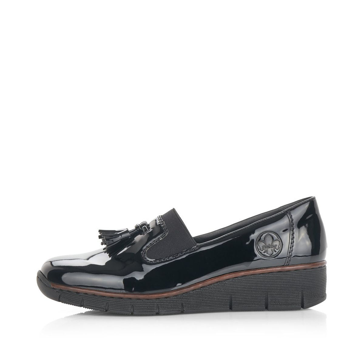 53751 Penny Loafer in Black Patent