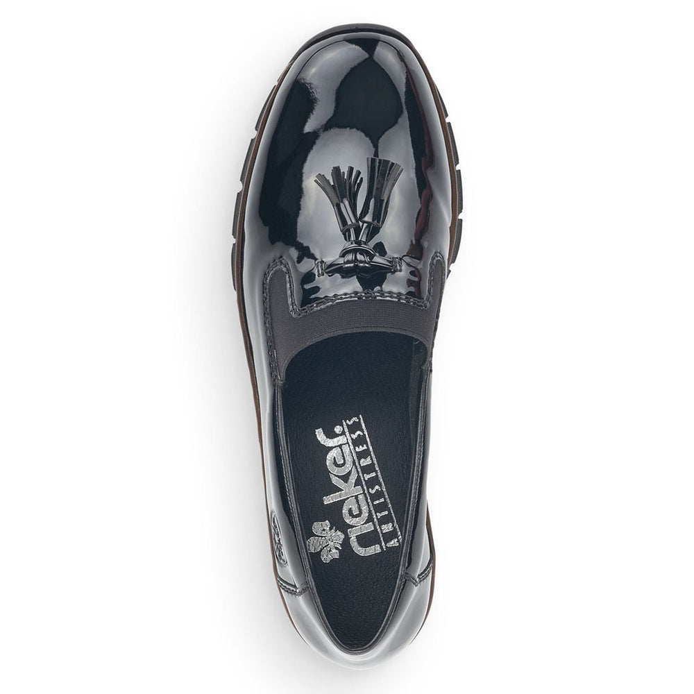 53751 Penny Loafer in Black Patent