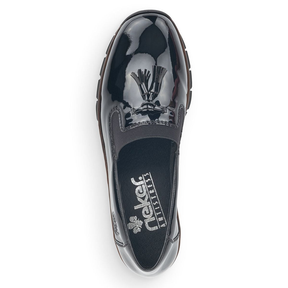 53751 Penny Loafer in Black Patent