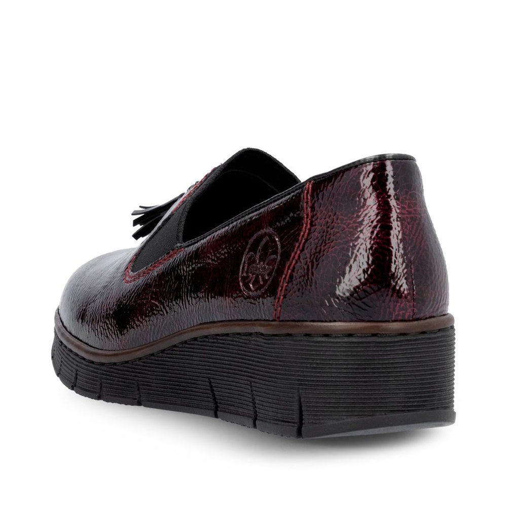 Rieker 53751 Women's Penny Loafer in Red