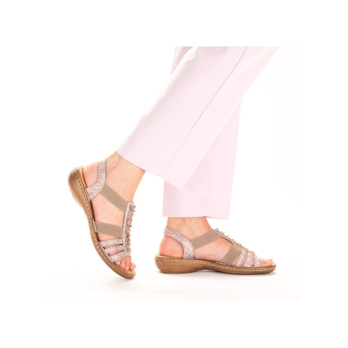 60818 Pink Strap Sandals