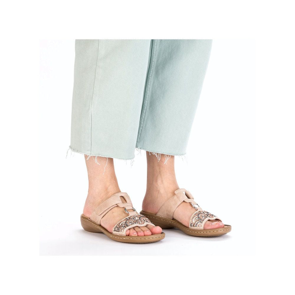 Rieker 608K2 Women's Sandals in Pink