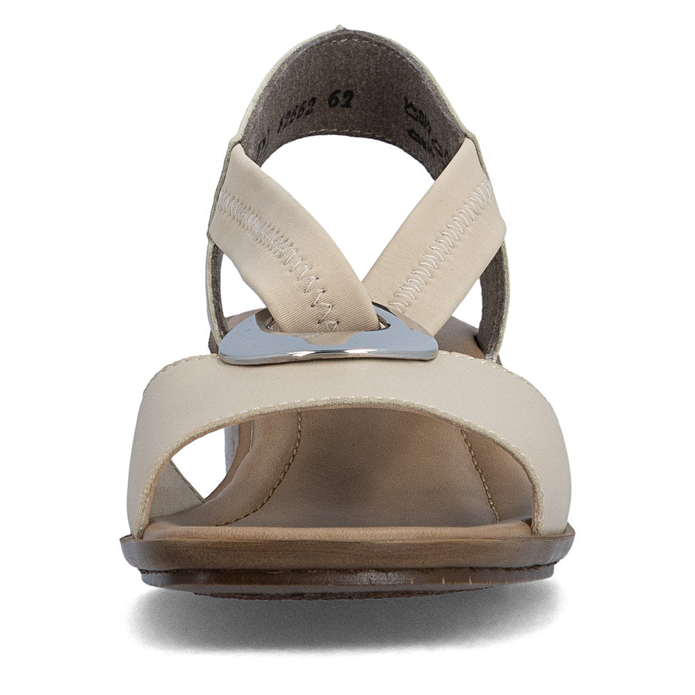 Rieker 62662 Women's Block Heel Sandals – Beige