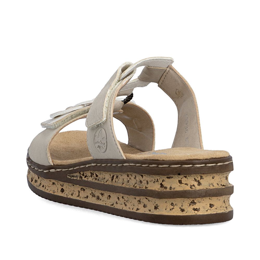 Rieker 62936 Women's Slip-on Sandals – Beige