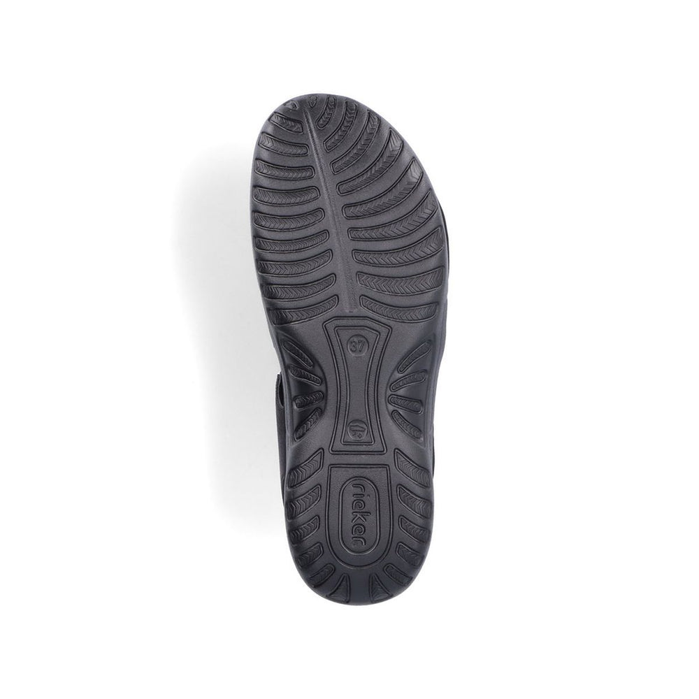 Rieker 64870 Women's Velcro Strap Sandals – Black