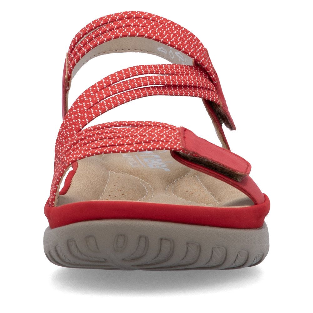 Rieker 64870 Velcro Strap Sandals in Flamme