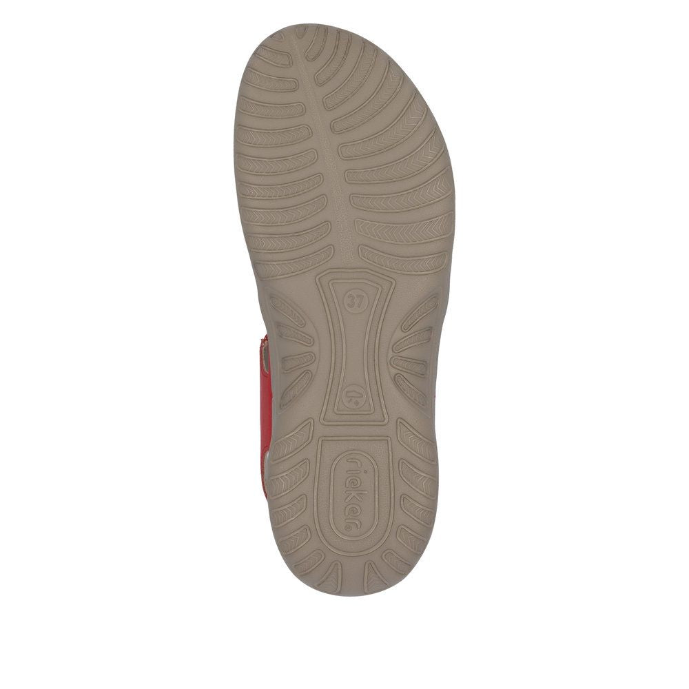 Rieker 64870 Velcro Strap Sandals in Flamme