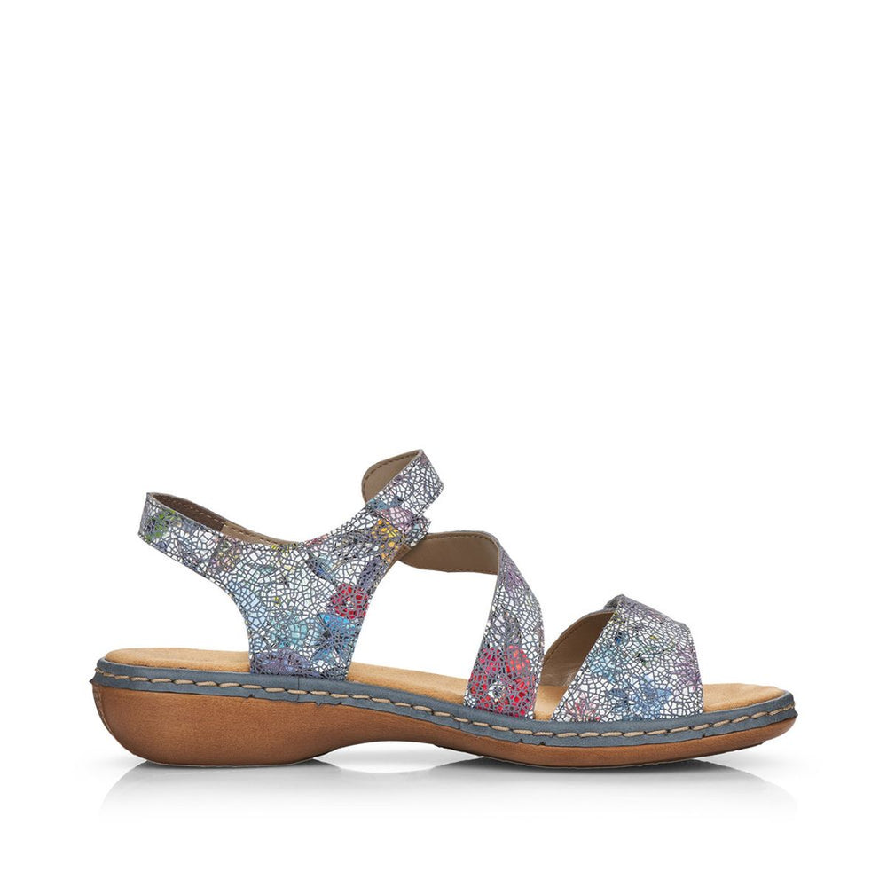 Rieker 659C7-90 Adria-Multi Leather Sandals – Women’s Wedge Comfort