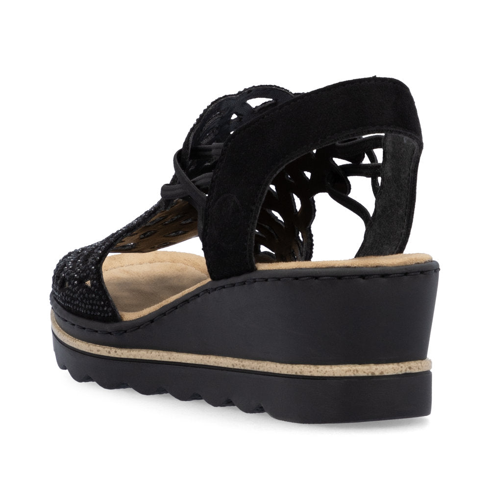 Rieker 67465 Women's Sandals in Black