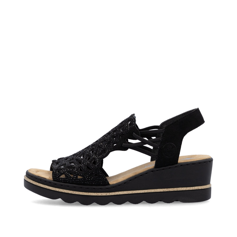 Rieker 67465 Women's Sandals in Black