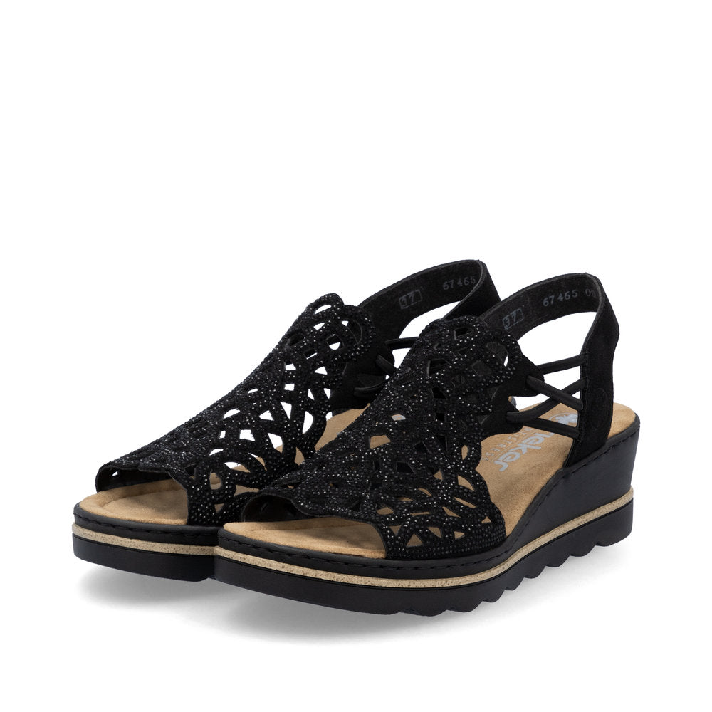 Rieker 67465 Women's Sandals in Black