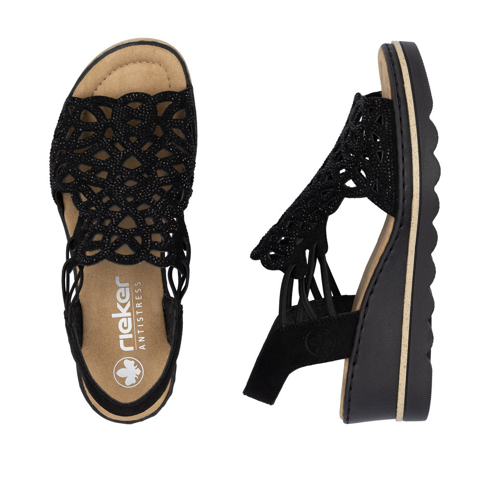 Rieker 67465 Women's Sandals in Black