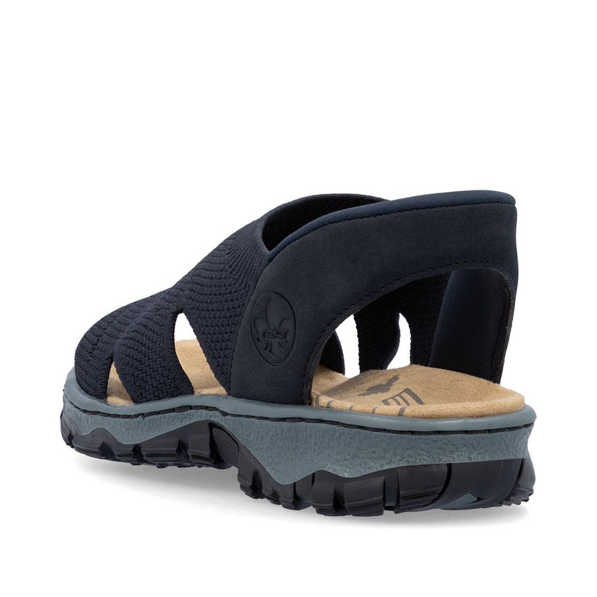 Rieker 68895-14 Women’s Knit Sandals in Black – Lightweight Summer Comfort