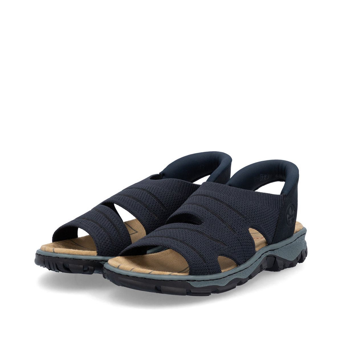 Rieker 68895-14 Women’s Knit Sandals in Black – Lightweight Summer Comfort