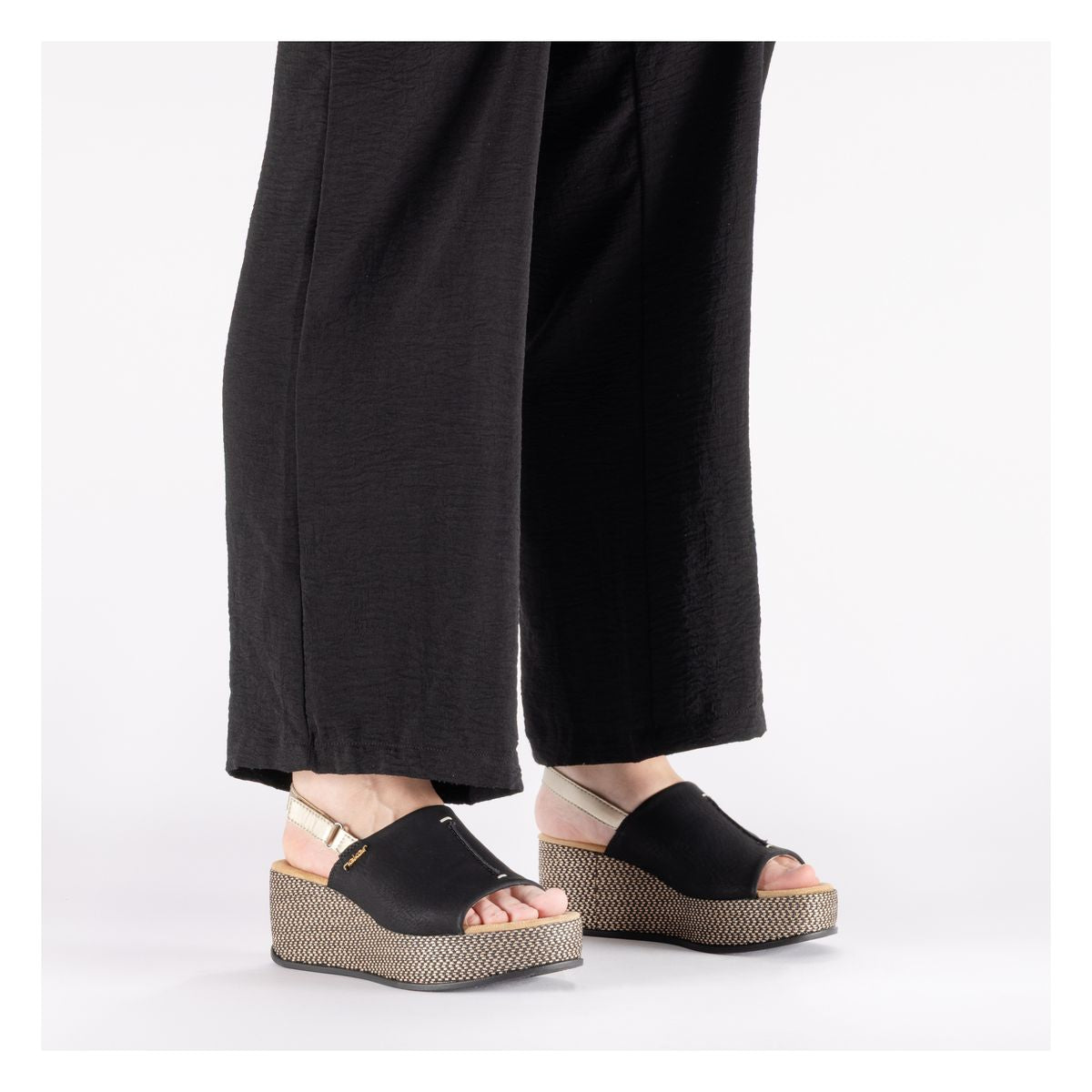 Rieker 69460 Women's Wedge Sandals – Black