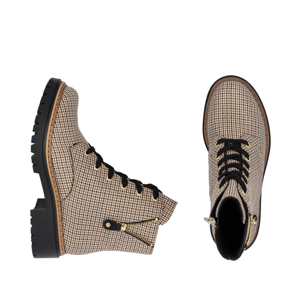 Rieker 72617 Biker Boot in Beige