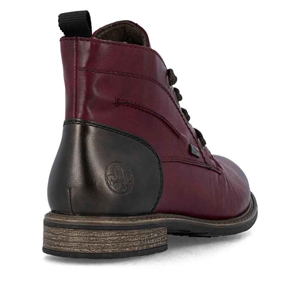 Rieker 74804 Lace Up Boots in Red