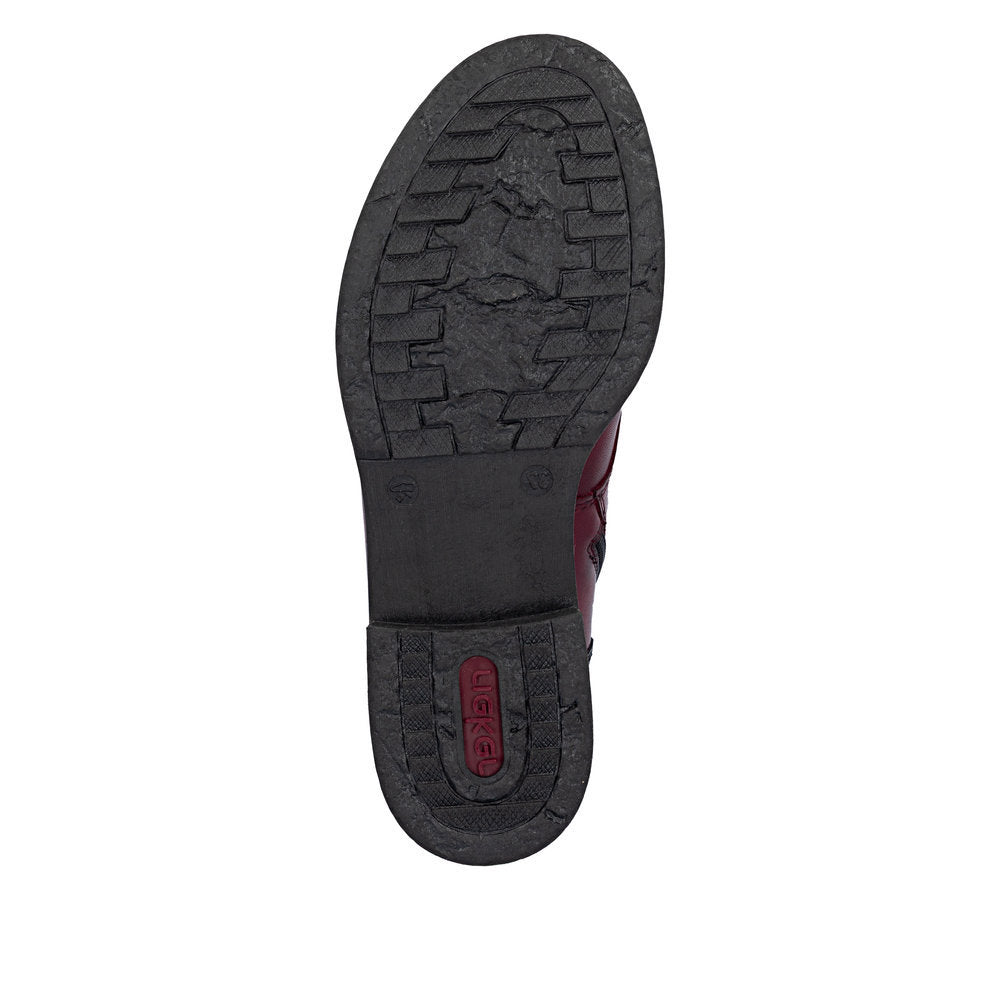 Rieker 74804 Lace Up Boots in Red