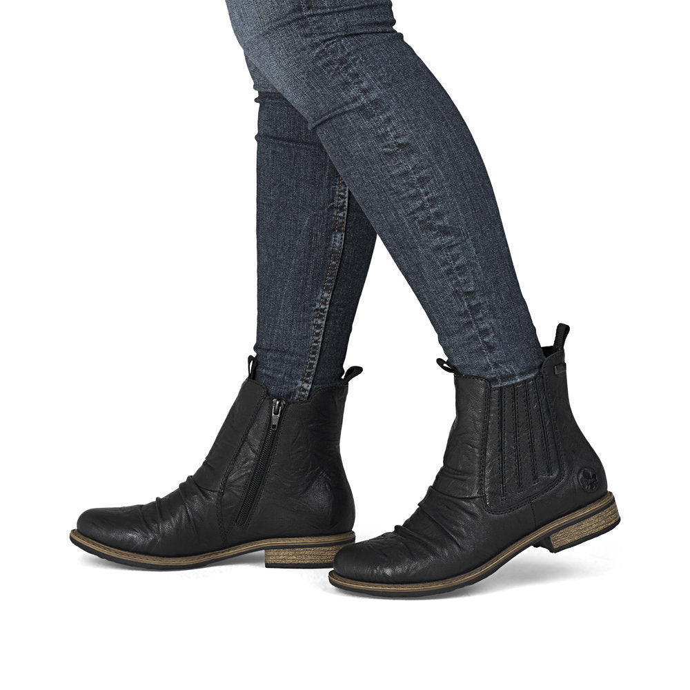 Rieker 74855 Chelsea Boot in Black