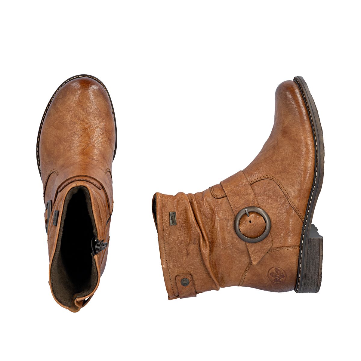 Rieker 74857 Women's Short Waterproof Boot - Brown